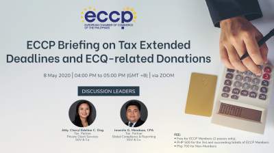 Briefing on Tax Extended Deadlines and ECQ-related Donations
