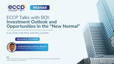 ECCP Talks with BOI: Investment Outlook and Opportunities in the "New Normal"