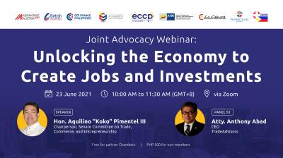 Joint Advocacy Webinar: Unlocking the Economy to Create Jobs & Investments