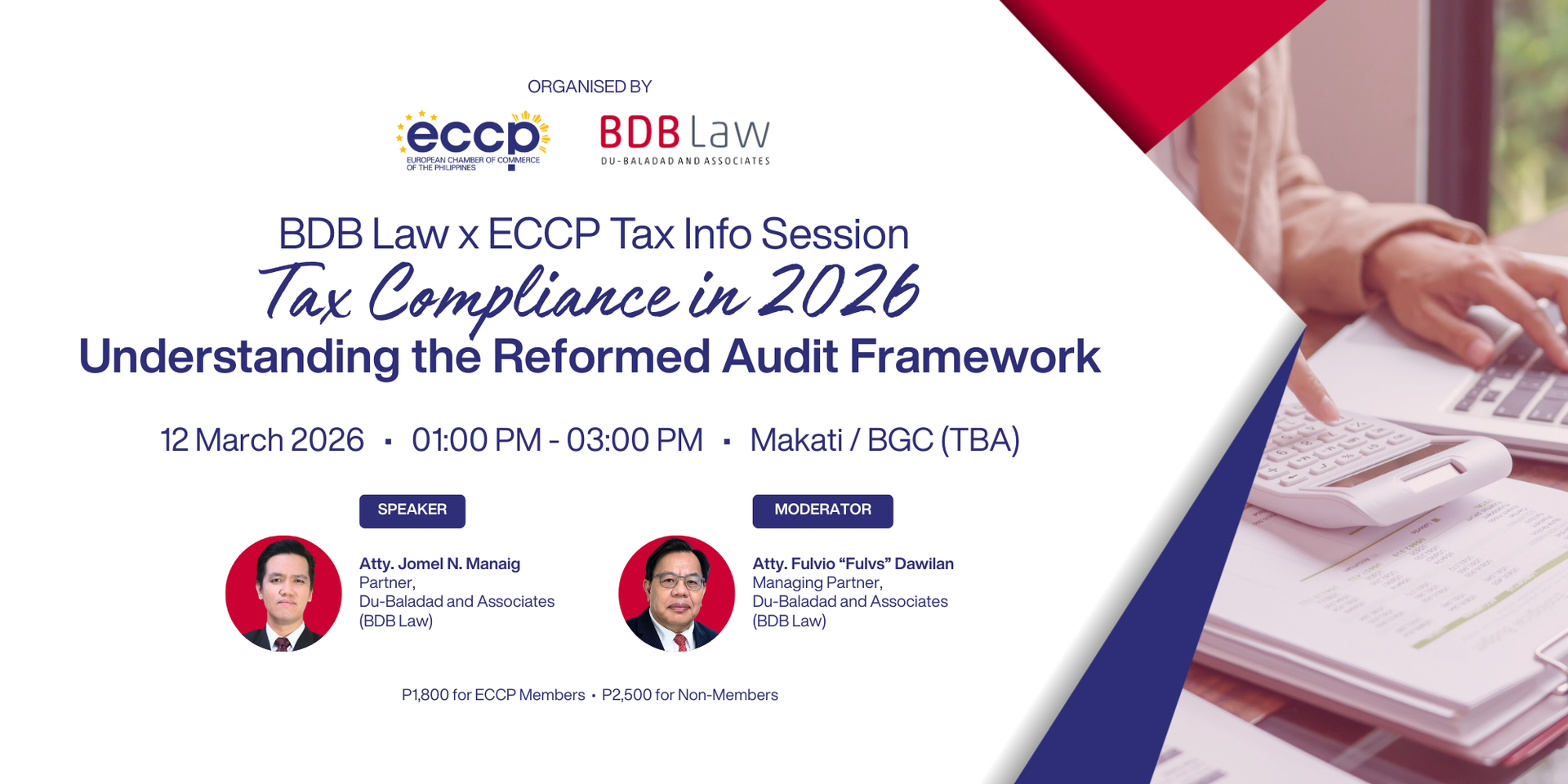 BDB Law x ECCP Tax Info Session: Tax Compliance in 2026