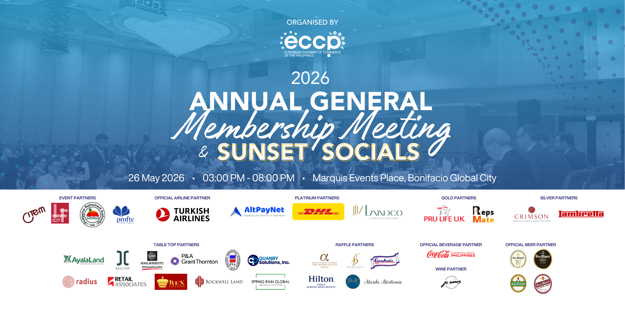 2026 Annual General Membership (AGM) Meeting & Sunset Socials