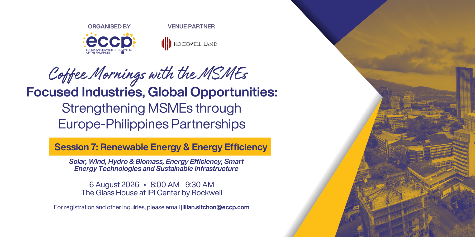 ECCP Coffee Mornings with the MSMEs (Session 7: Renewable Energy & Energy Efficiency)