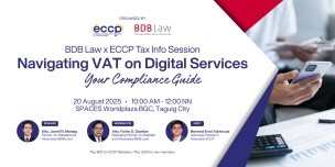 BDB Law x ECCP Tax Info Session Navigating VAT on Digital Services: Your Compliance Guide